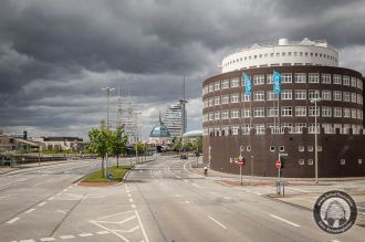 Dramatischer Himmel über Bremerhaven