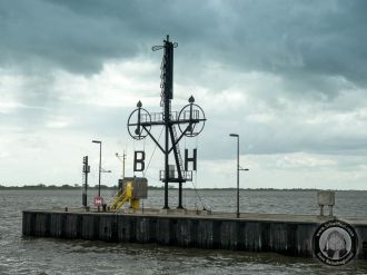 Windanzeige an der Weser bei Bremerhaven