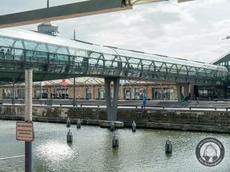 Bushaltestelle an den Havenwelten in Bremerhaven