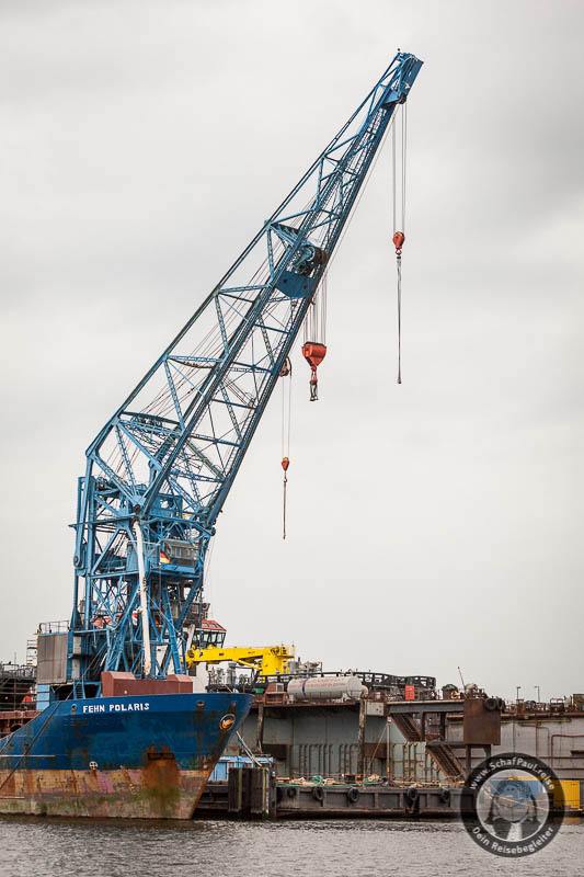 Schwimmkran Blauer Klaus in der Bredo Werft