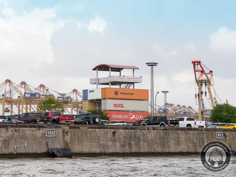 Container-Aussichtsturm im Kaiserhafen von Bremerhaven